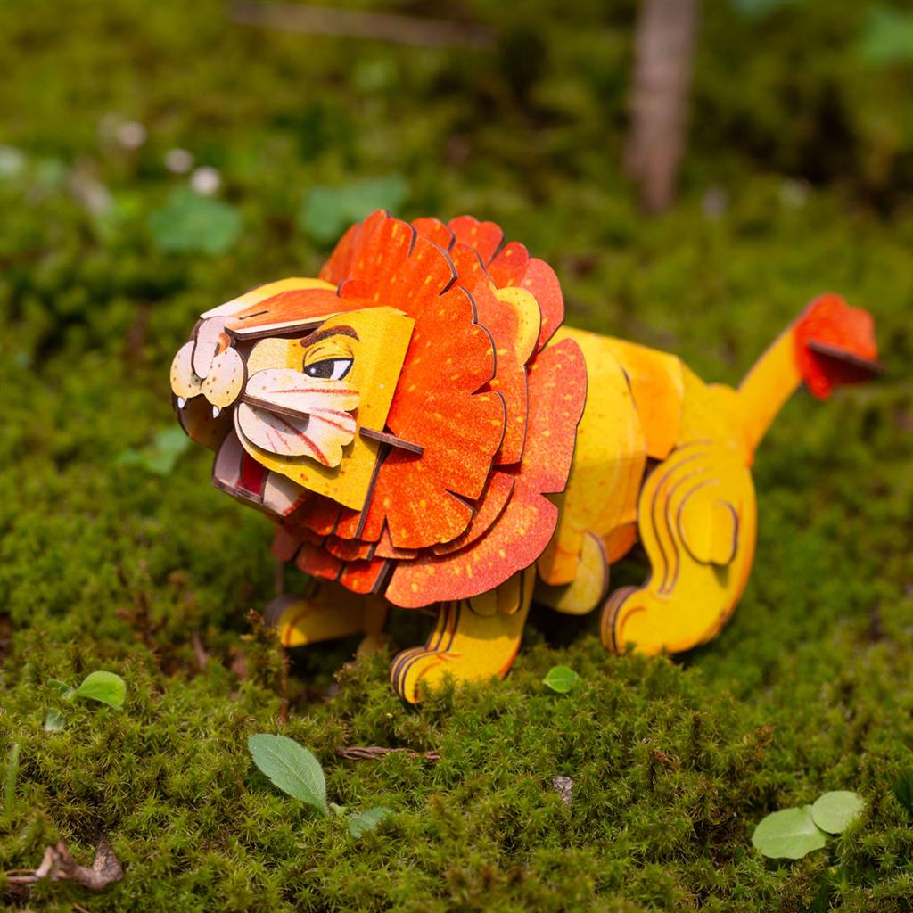 Puzzle 3D Construction - Lion