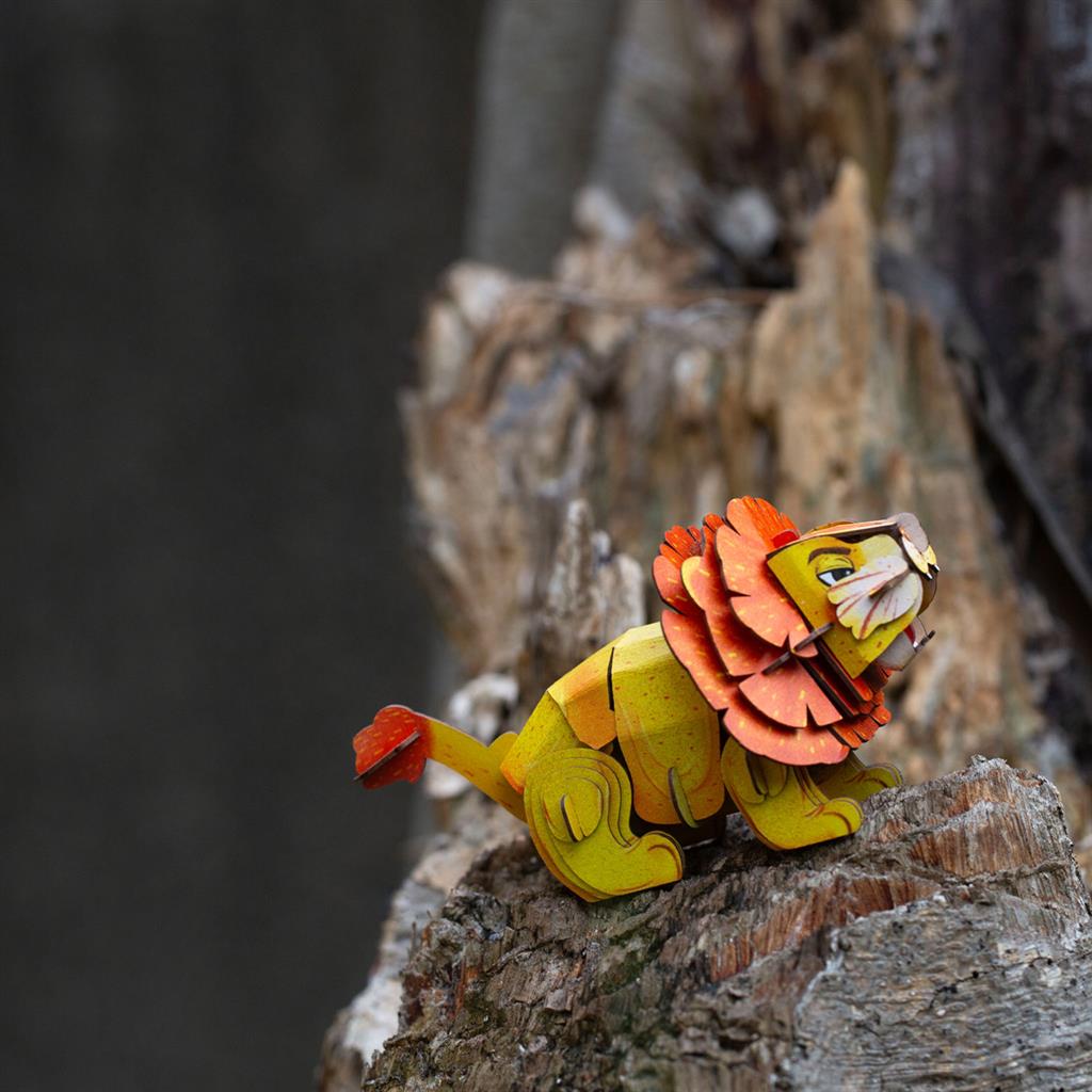 3D Puzzle Construction - Lion