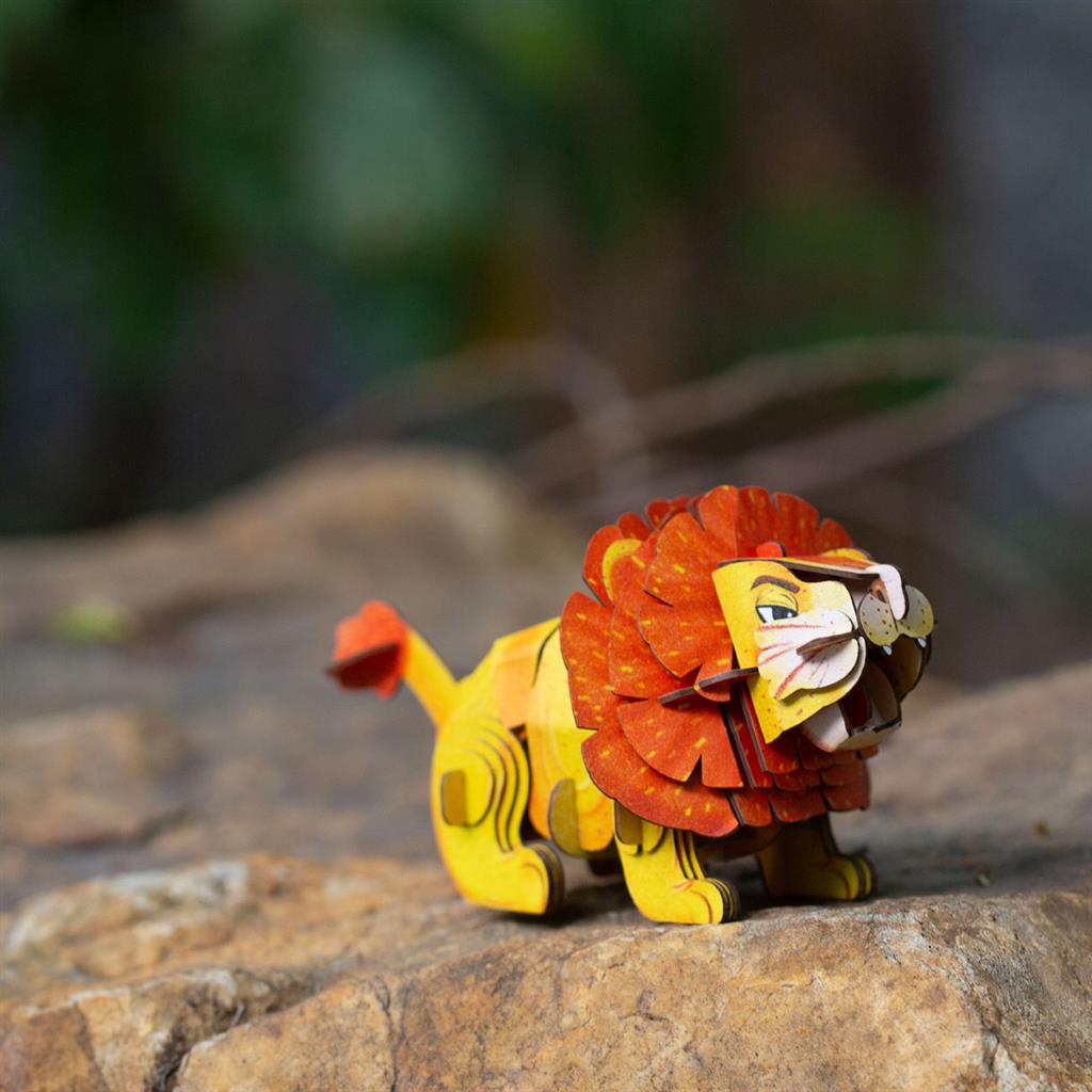3D Puzzle Construction - Lion