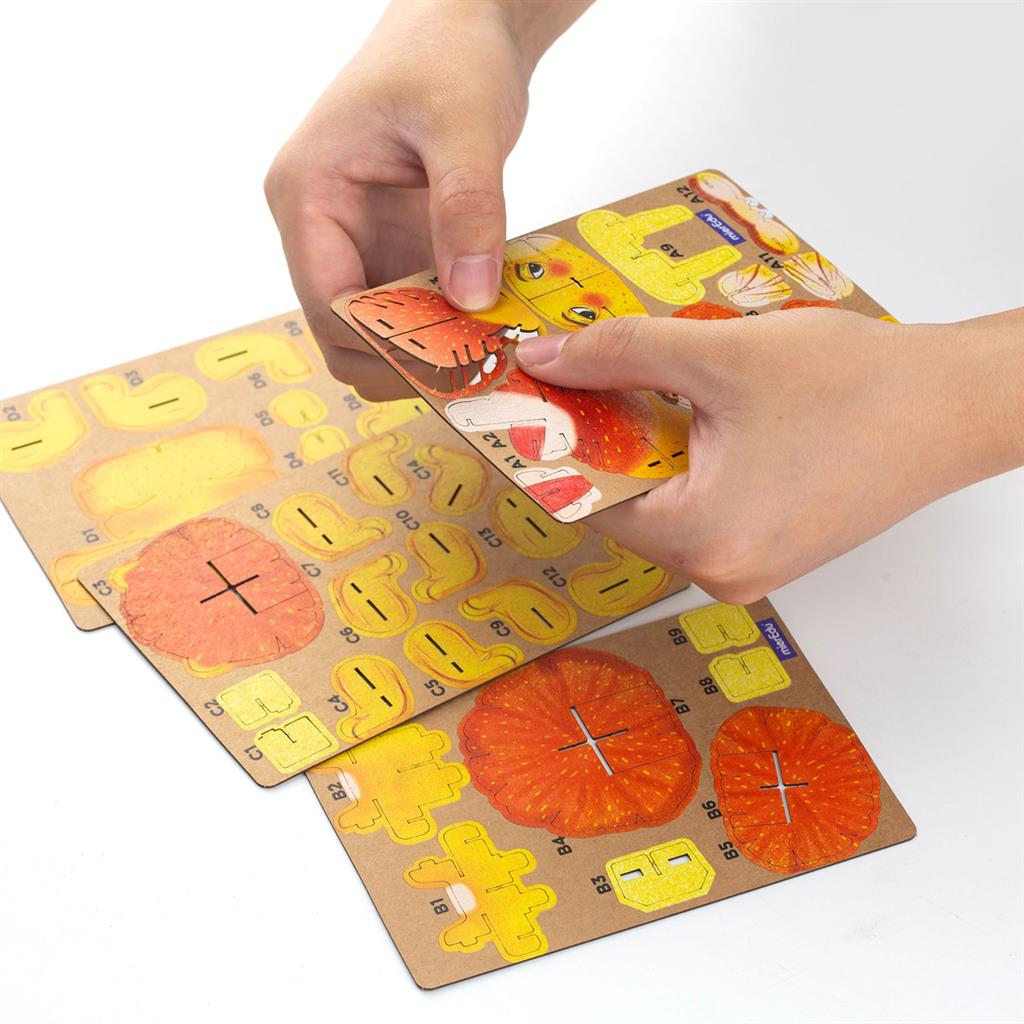 3D Puzzle Construction - Lion