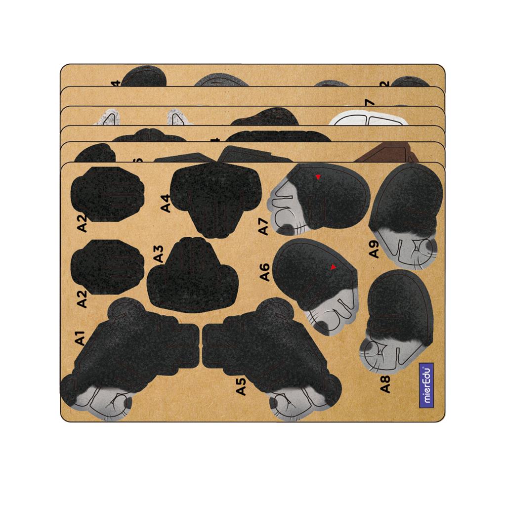 Puzzle 3D Construction - Gorille