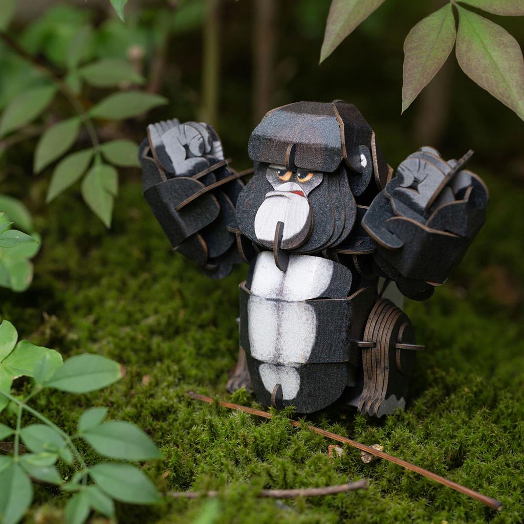 Puzzle 3D Construction - Gorille