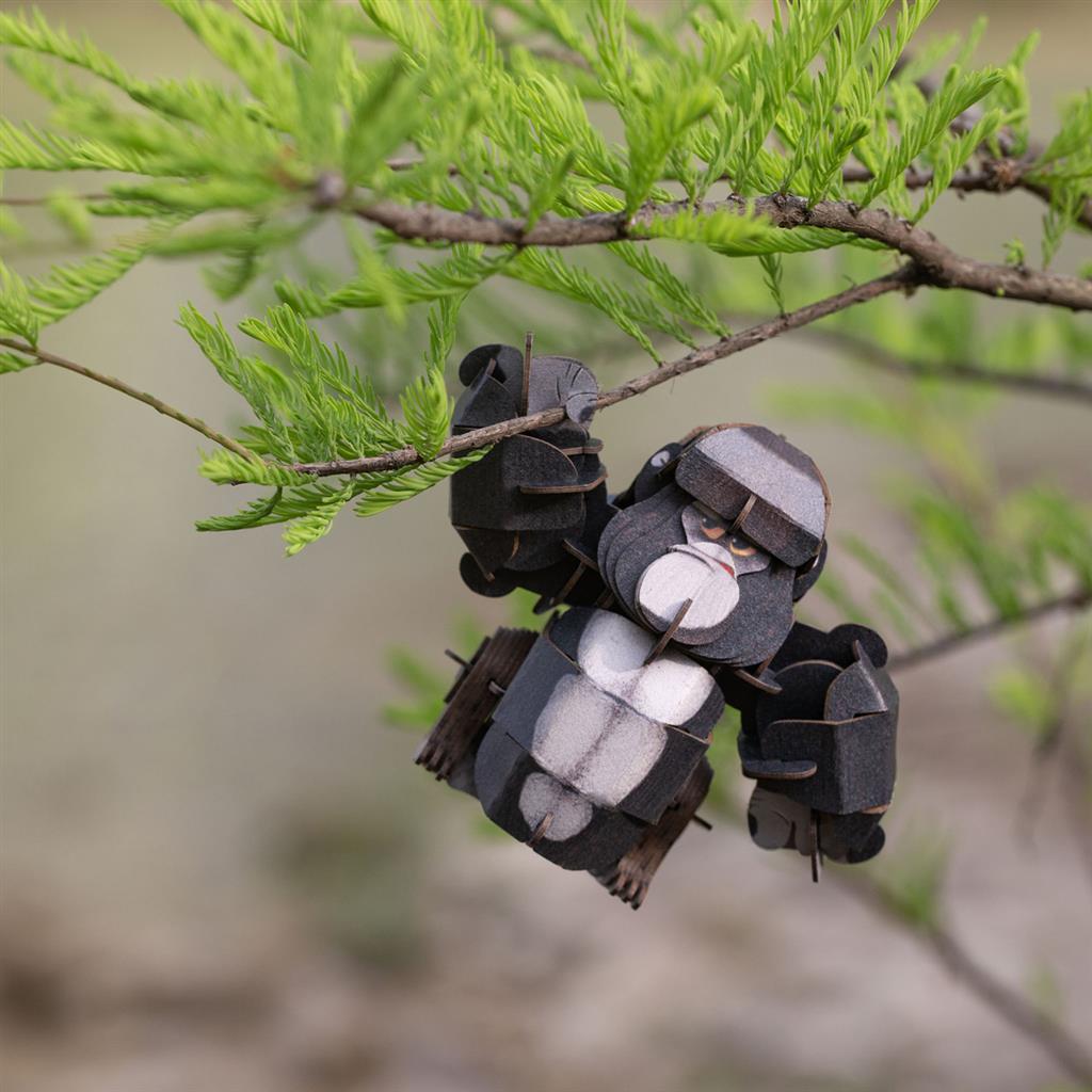 Puzzle 3D Construction - Gorille