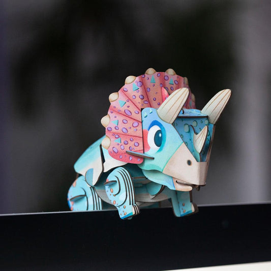 Puzzle 3D Construction - Triceratops