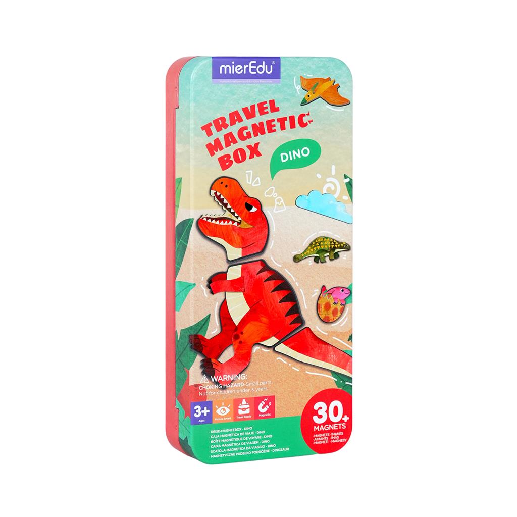 Boîte de puzzle magnétique Dinosaures 30 pièces - mierEdu