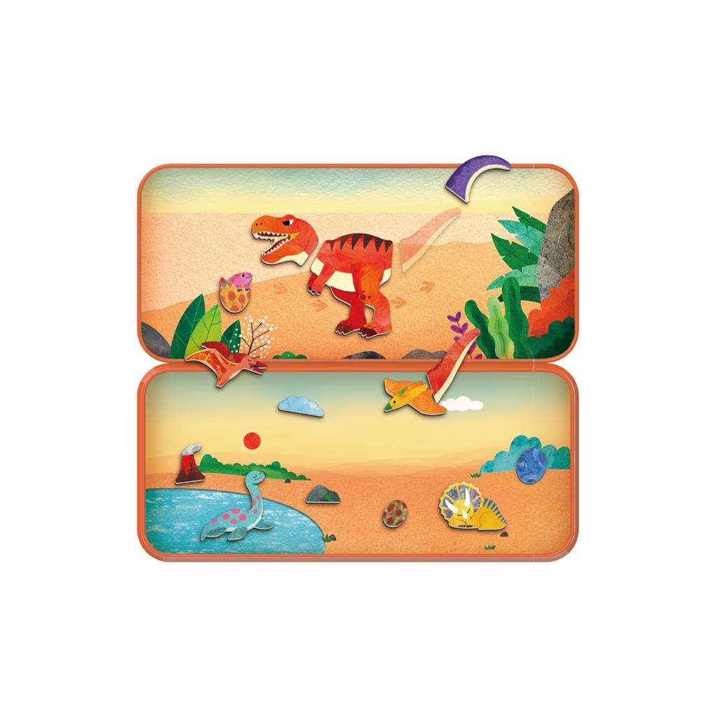 Boîte de puzzle magnétique mierEdu - dinosaures