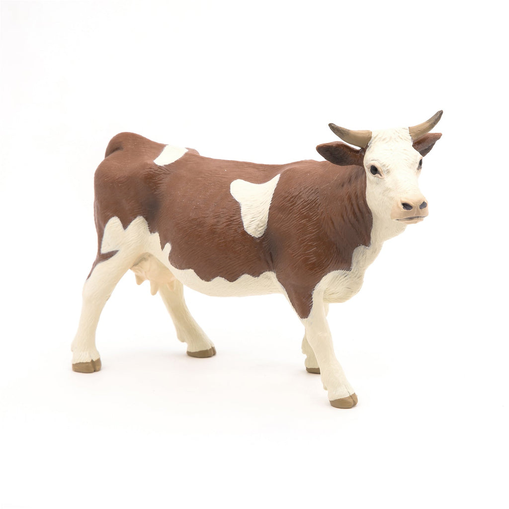Figurine Vache simmental Papo - animal de la ferme