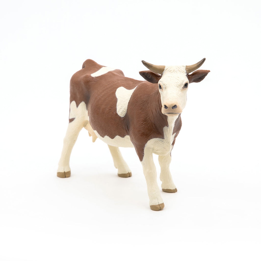 Figurine Vache simmental Papo - animal de la ferme