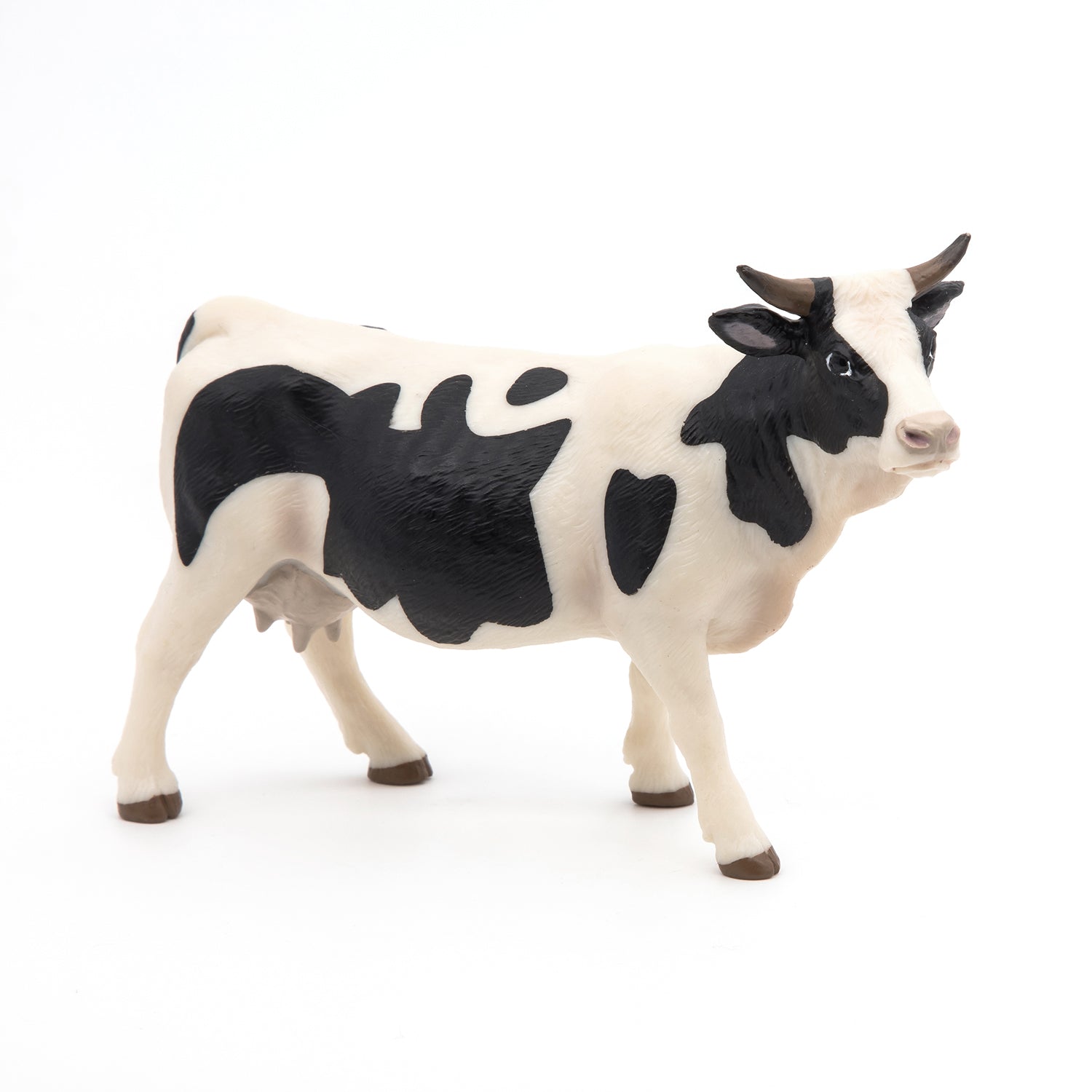 Figurine Vache noire et blanche Papo - animal de la ferme