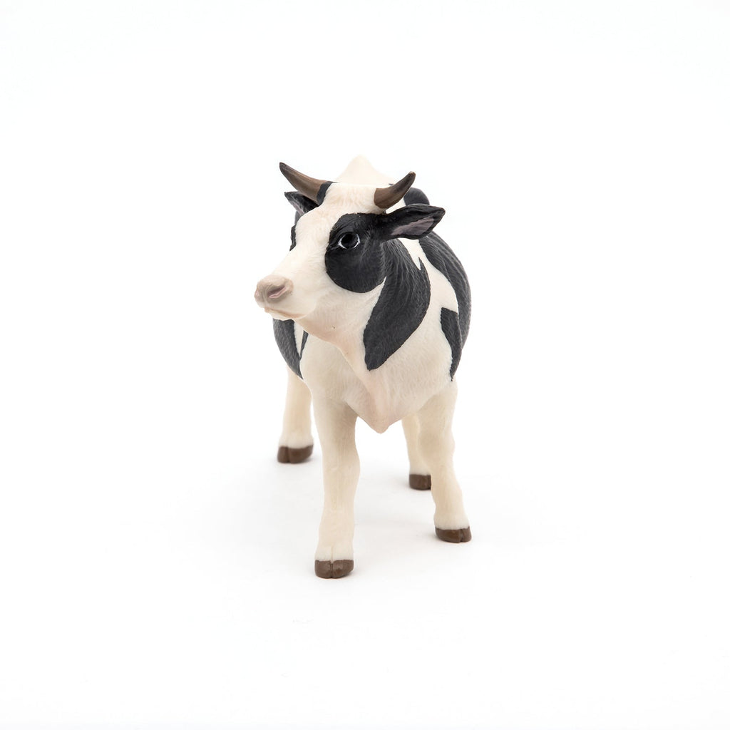 Figurine Vache noire et blanche Papo - animal de la ferme