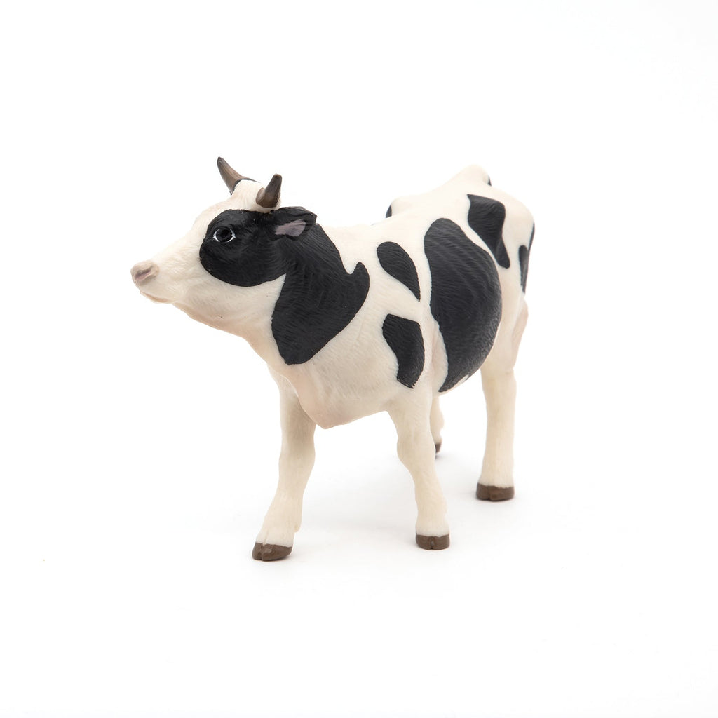 Figurine Vache noire et blanche Papo - animal de la ferme