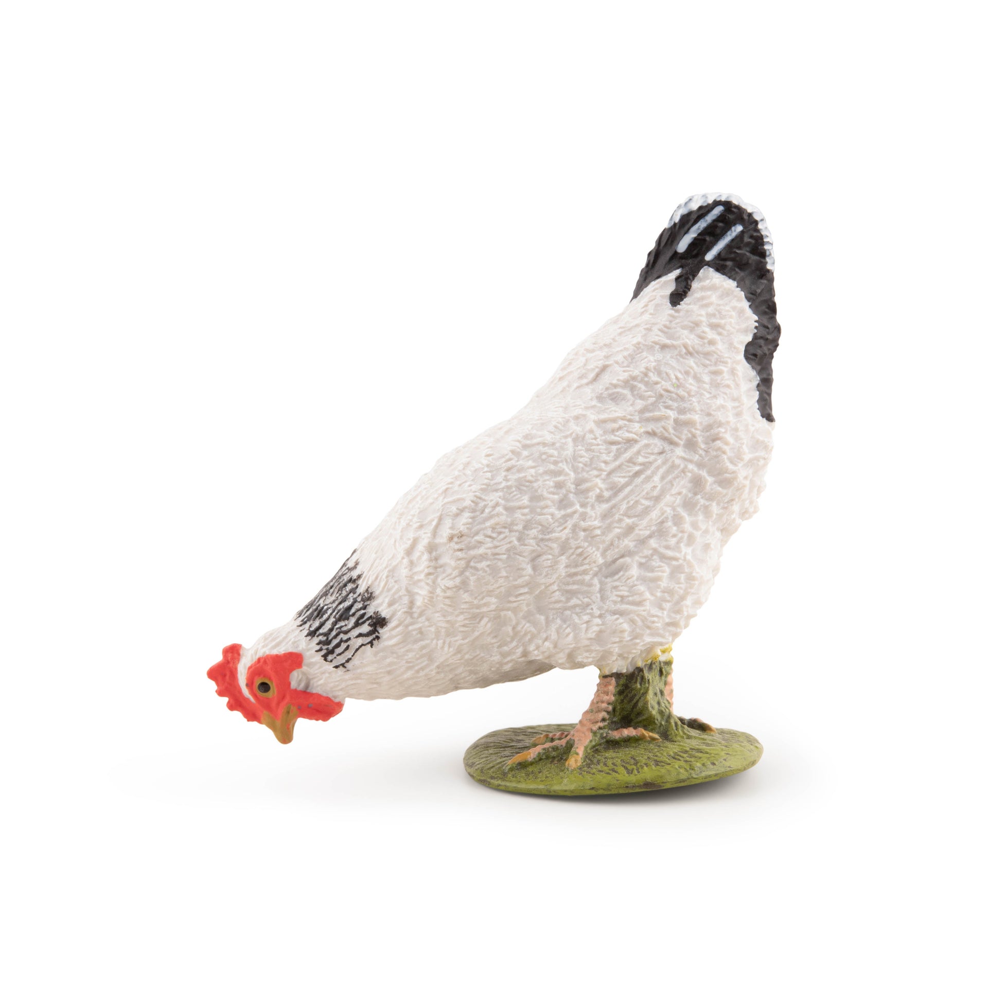Figurine Poule blanche picorant Papo - animal de la ferme