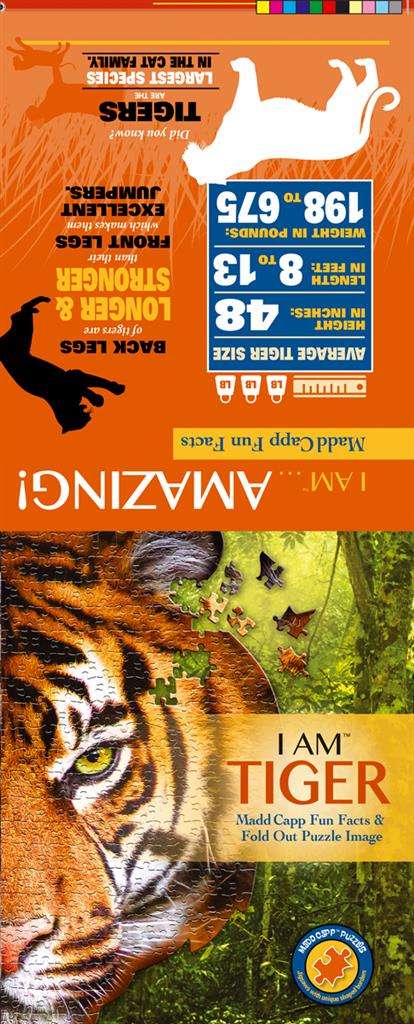 Puzzle Tigre 550 pièces - emballage Madd Capp