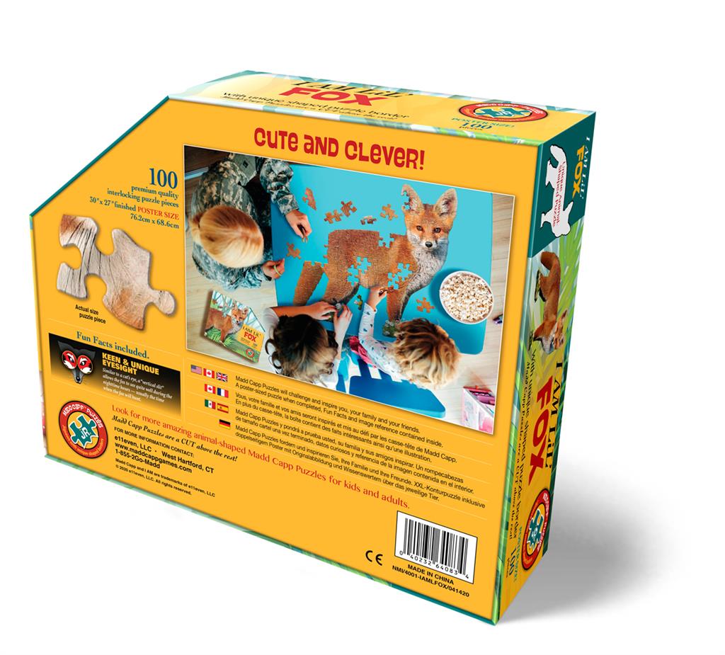 Puzzle Renard 100 pièces - emballage Madd Capp