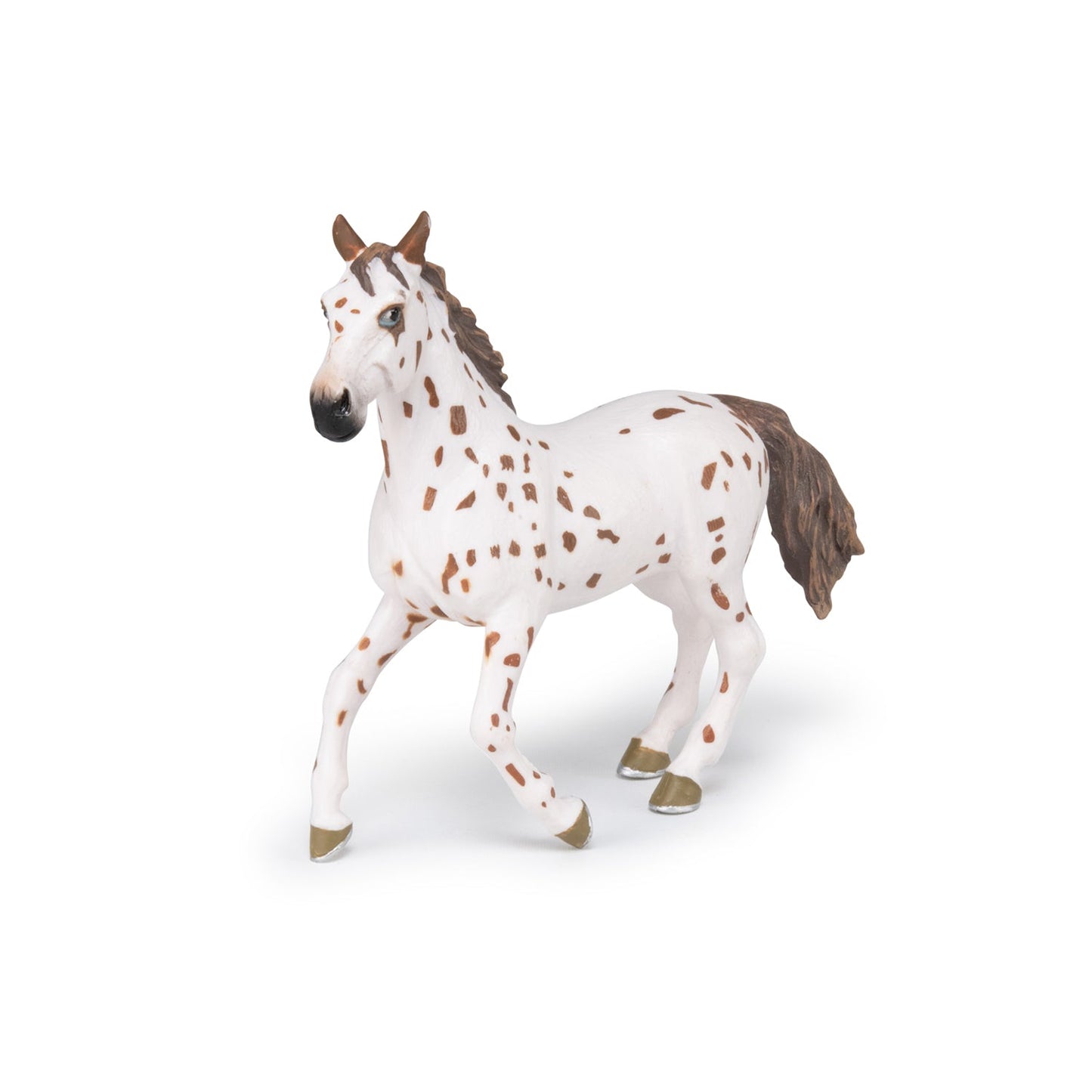 Figurine Jument appaloosa brune Papo - cheval