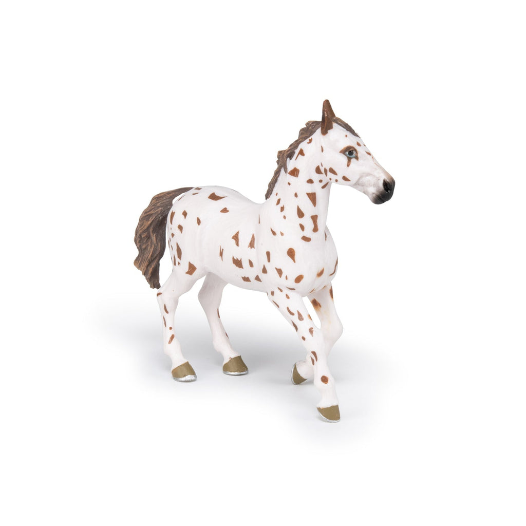Figurine Jument appaloosa brune Papo - cheval