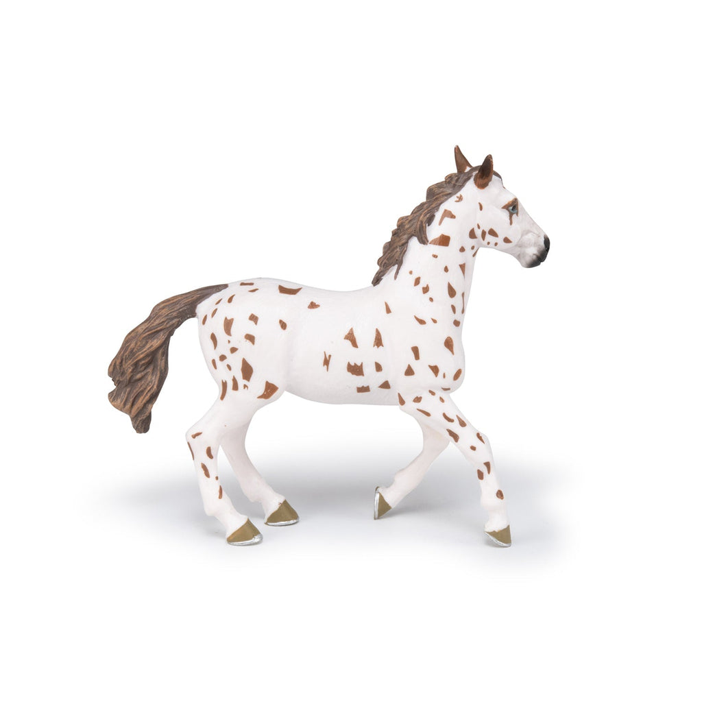 Figurine Jument appaloosa brune Papo - cheval