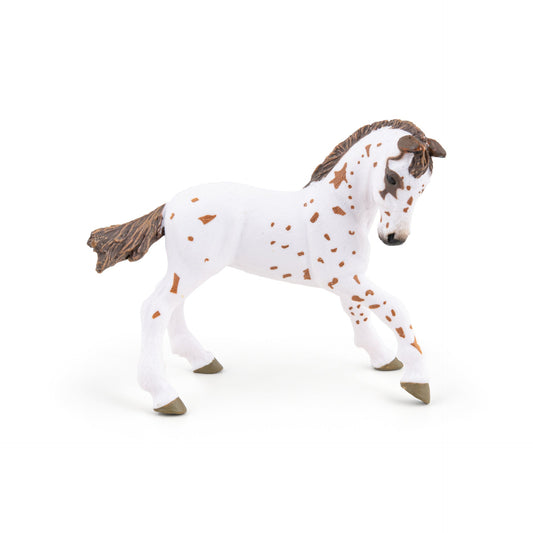 Figurine Poulain appaloosa brun Papo - cheval