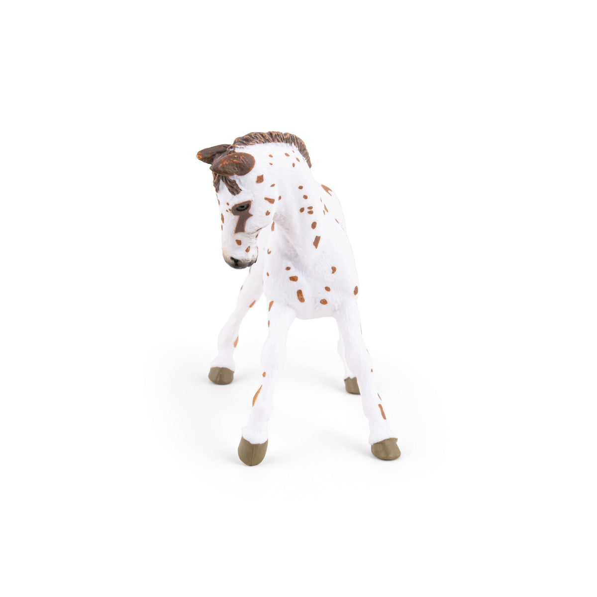 Figurine Poulain appaloosa brun Papo - cheval