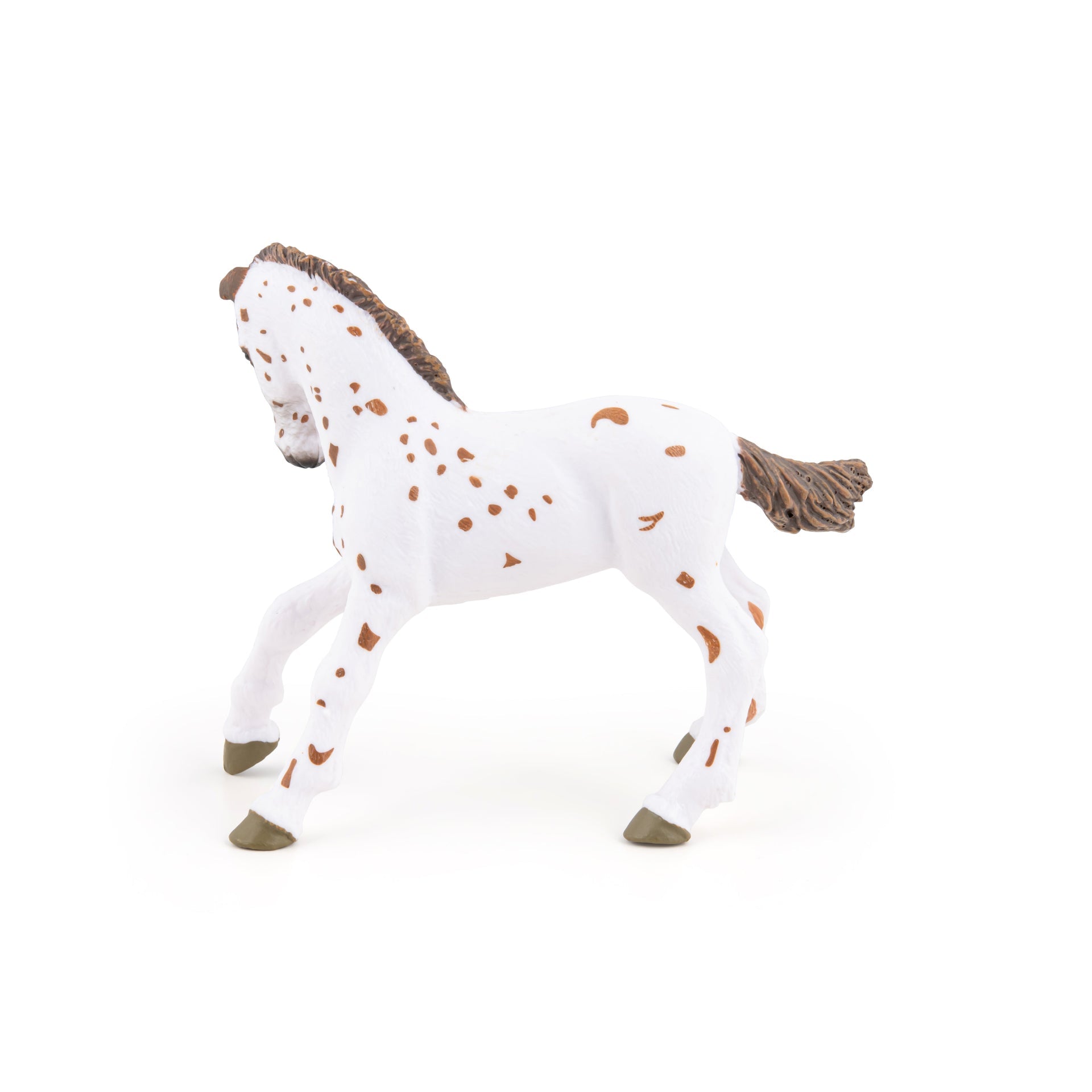 Figurine Poulain appaloosa brun Papo - cheval