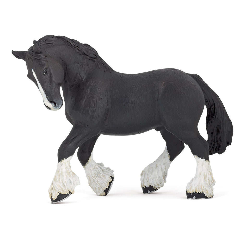 Figurine Etalon shire noir Papo - cheval
