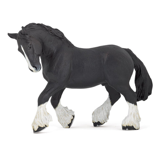 Figurine Etalon shire noir Papo - cheval