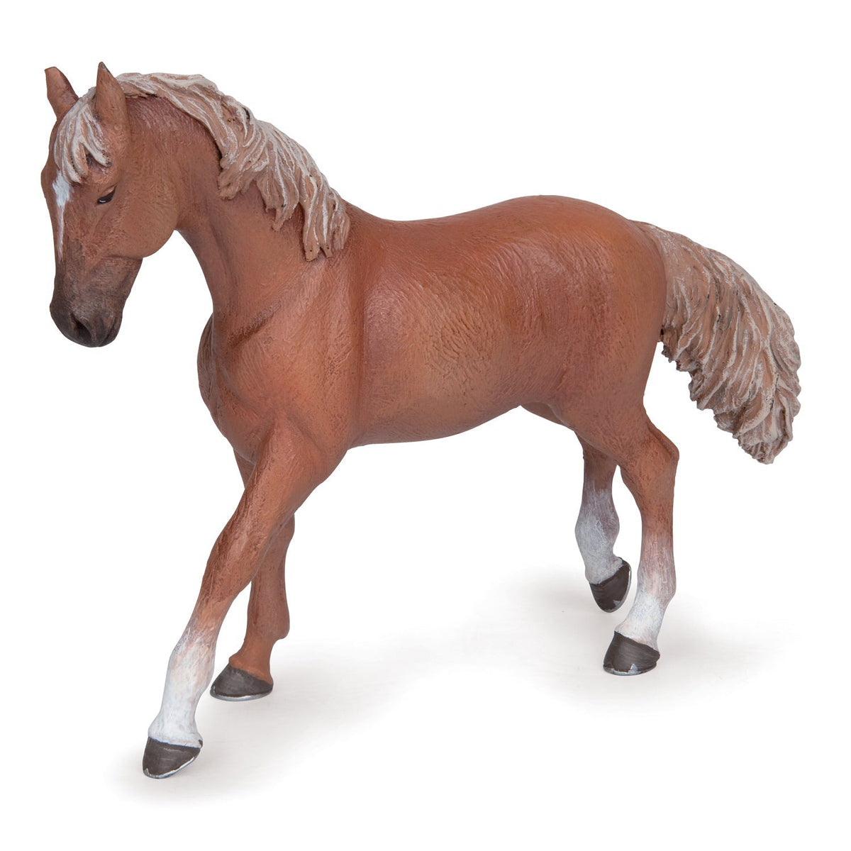 Figurine Jument pur-sang anglaise alezan Papo - cheval
