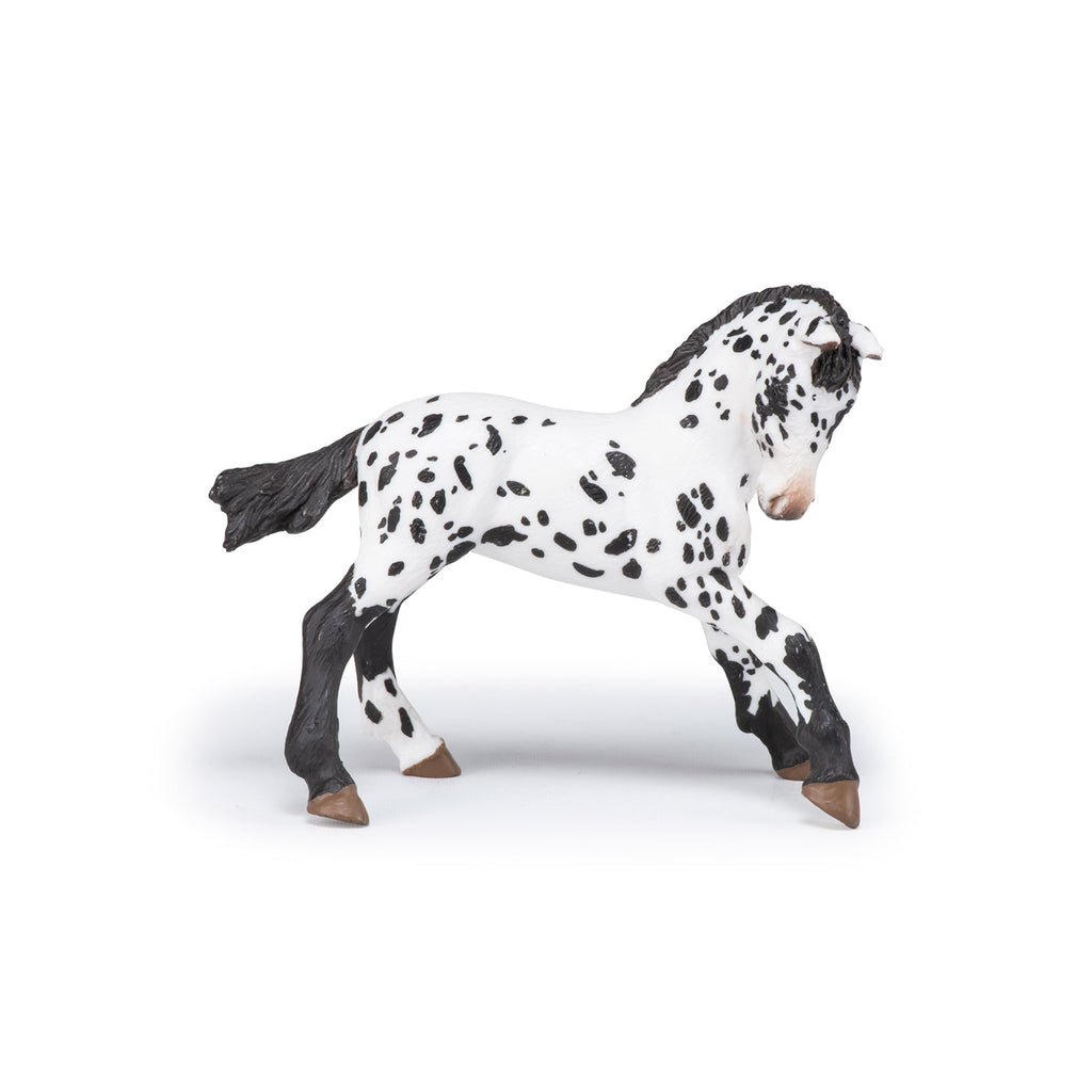 Figurine Poulain appaloosa noir Papo - cheval