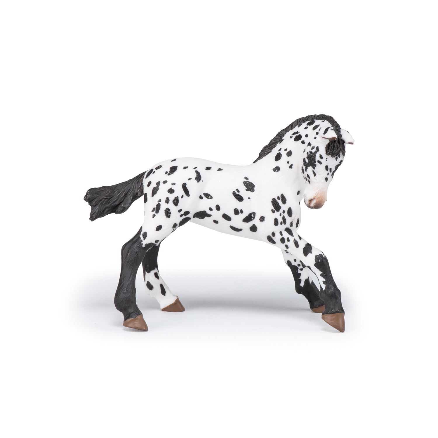Figurine Poulain appaloosa noir Papo - cheval