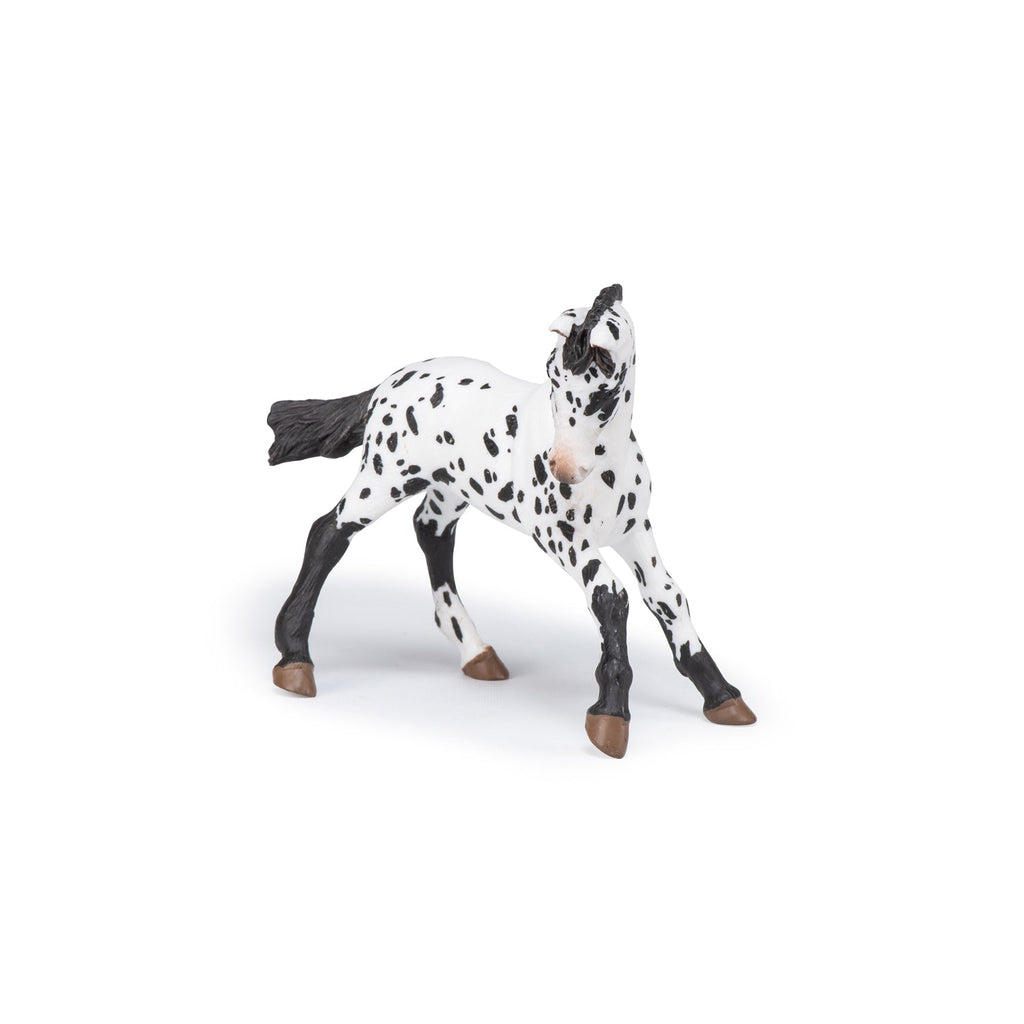 Figurine Poulain appaloosa noir Papo - cheval