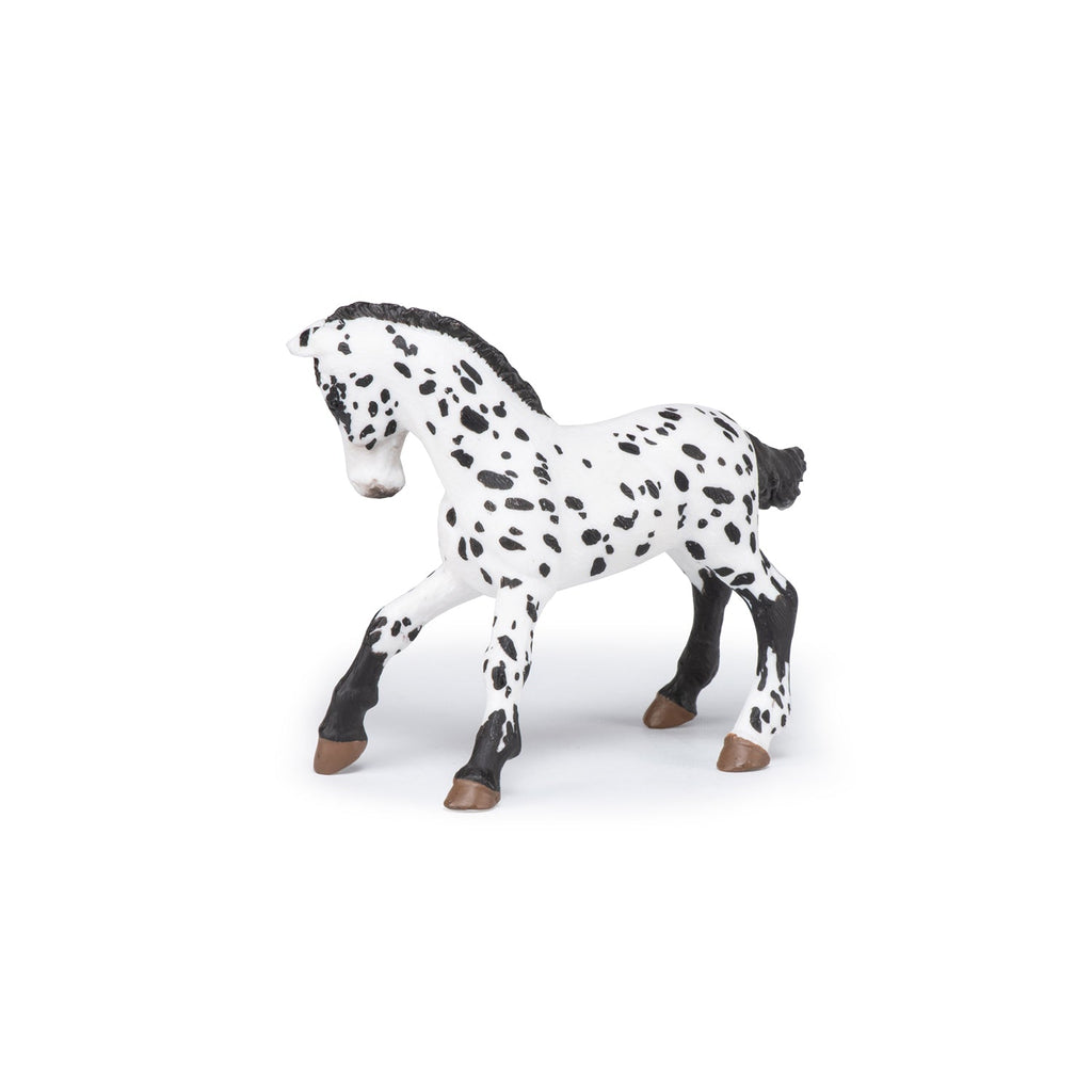 Figurine Poulain appaloosa noir Papo - cheval
