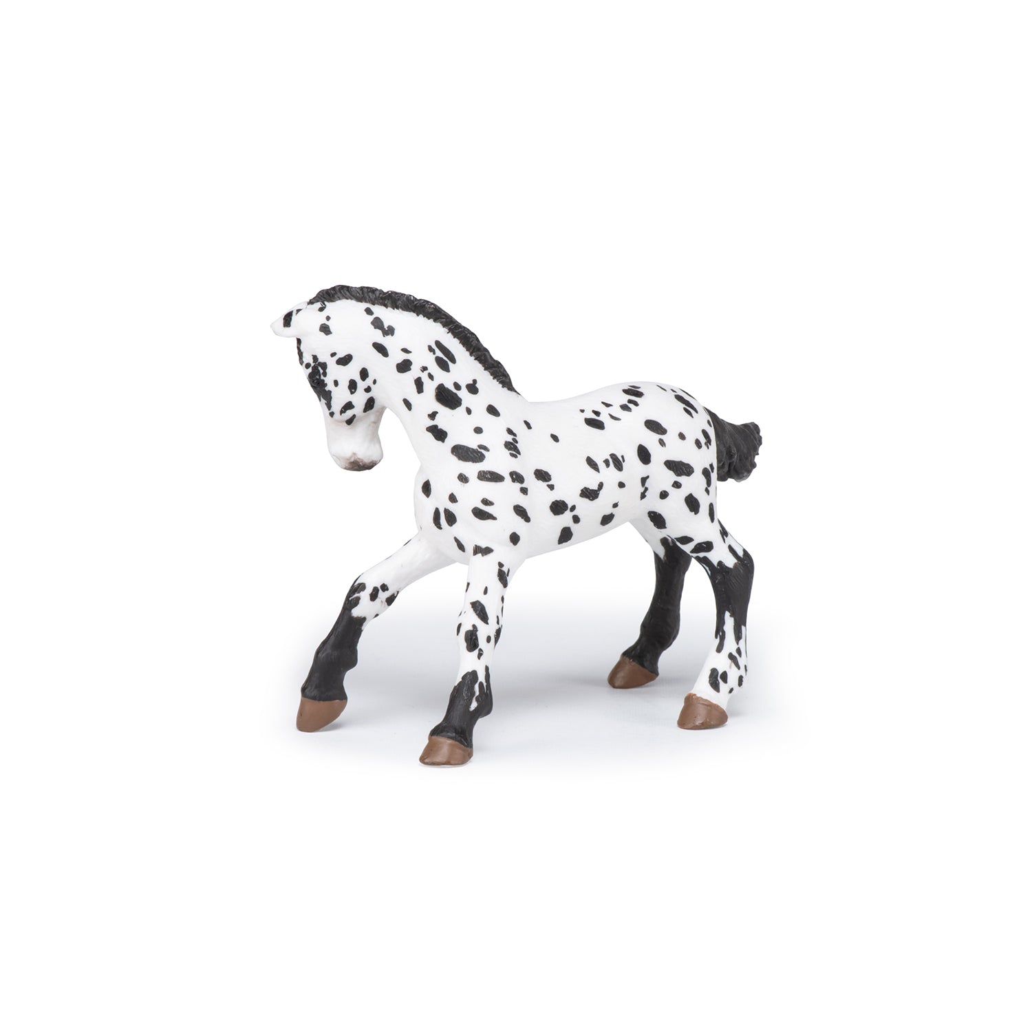 Figurine Poulain appaloosa noir Papo - cheval