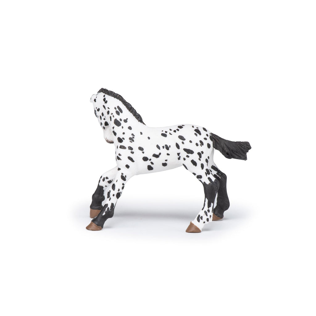 Figurine Poulain appaloosa noir Papo - cheval