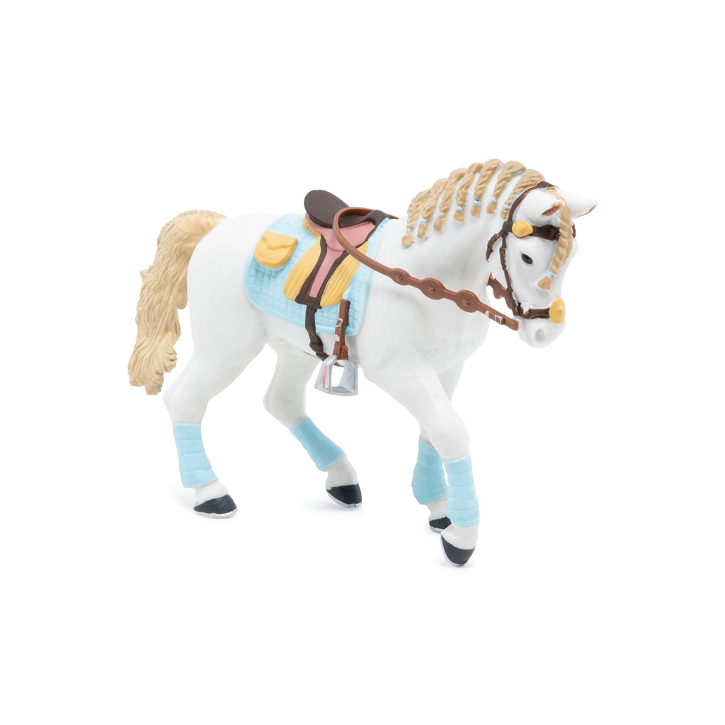 Figurine Cheval de la cavalière fashion bleue Papo - cheval