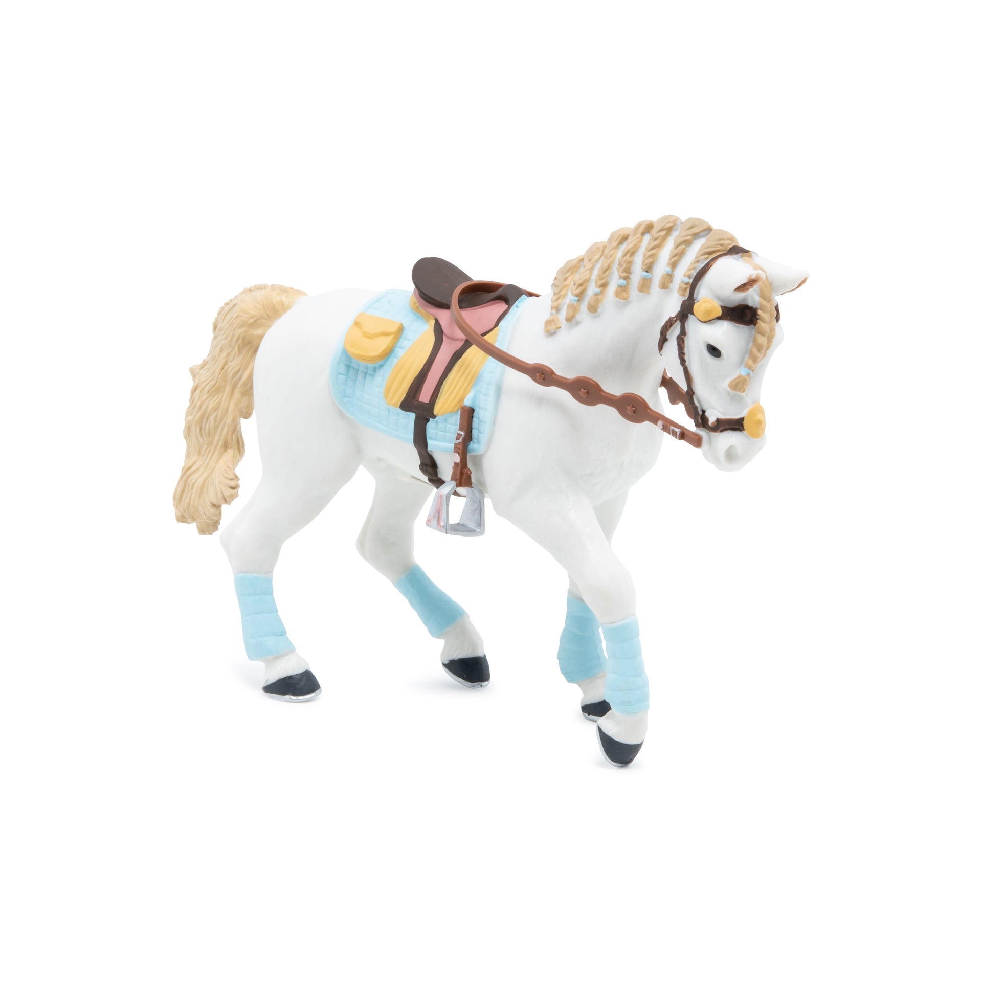 Figurine Cheval de la cavalière fashion bleue Papo - cheval