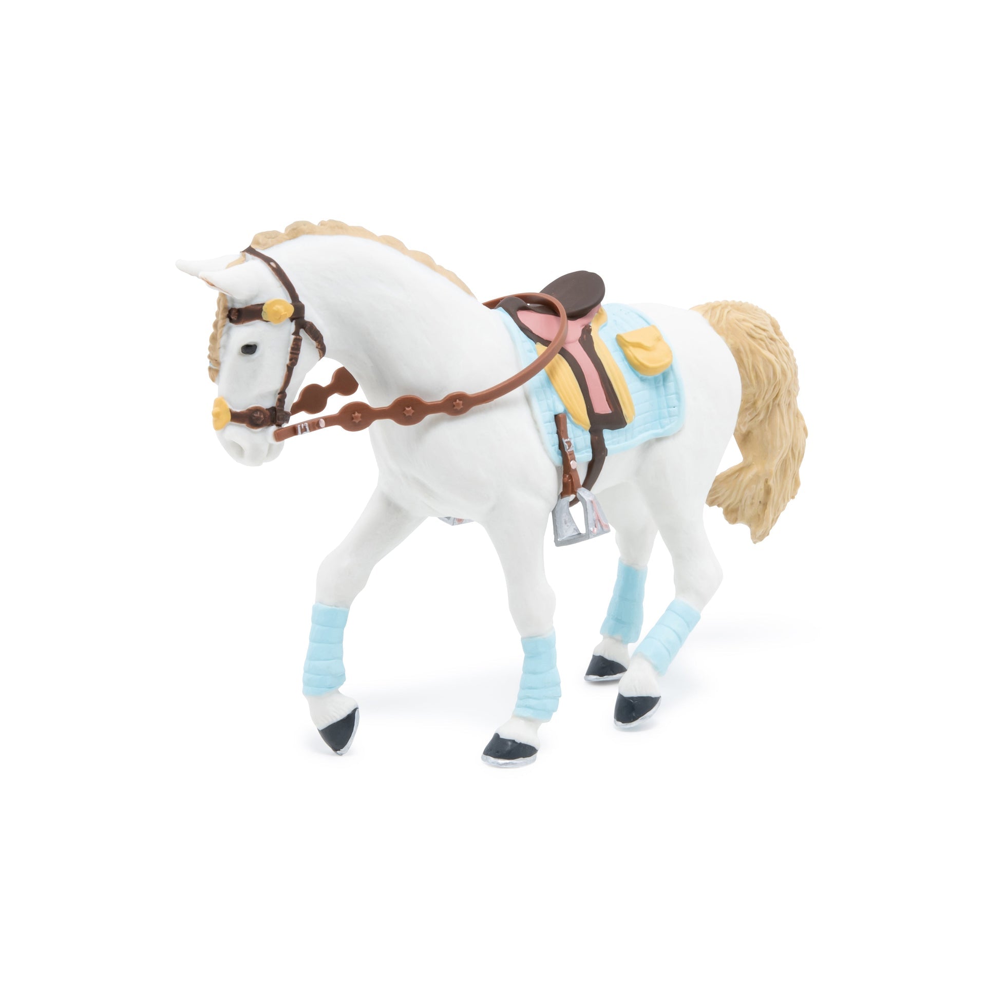 Figurine Cheval de la cavalière fashion bleue Papo - cheval