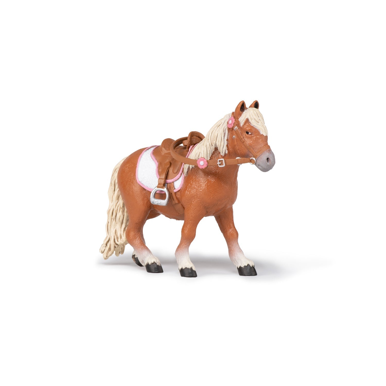 Figurine Poney Shetland avec selle Papo - cheval