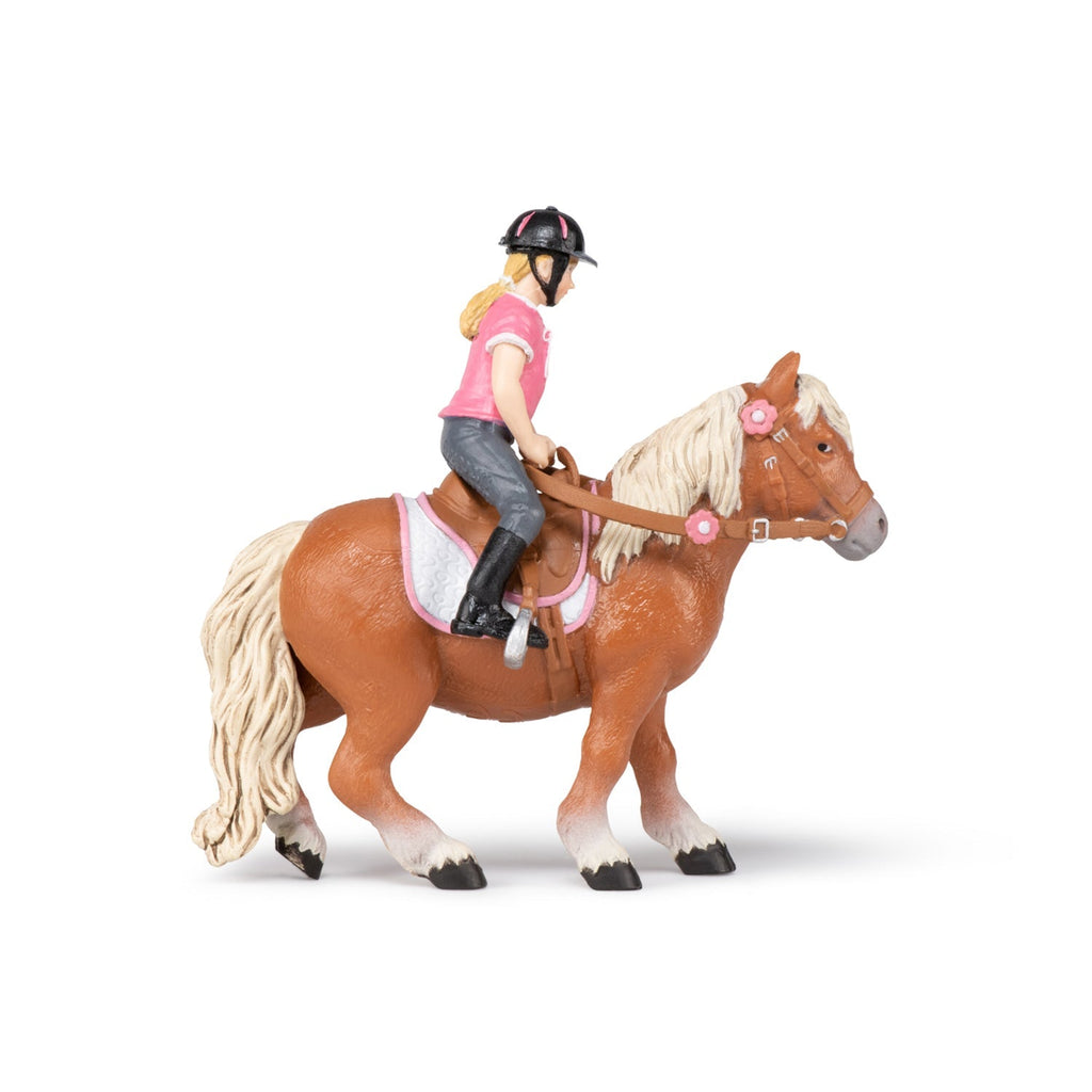 Figurine Poney Shetland avec selle Papo - cheval