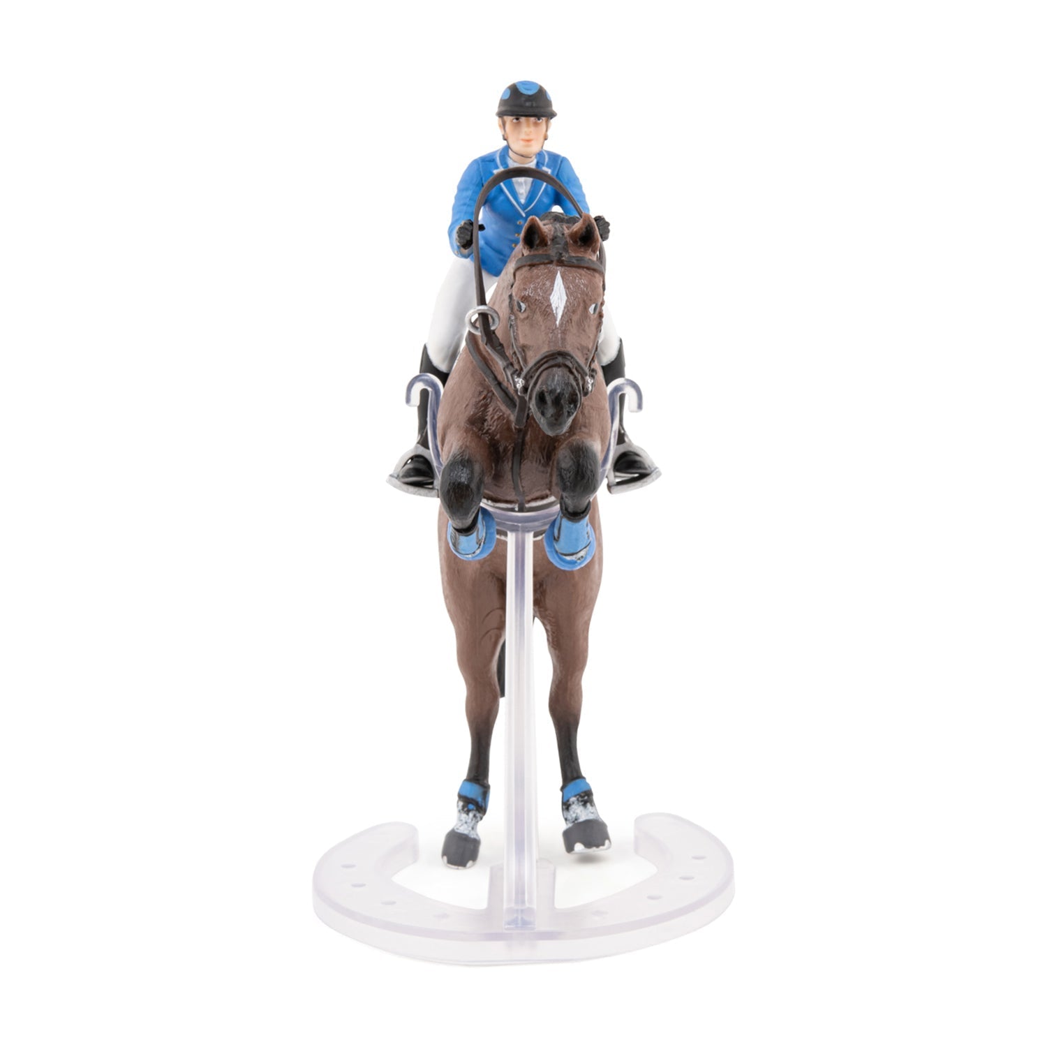 Figurine Cheval de saut d'obstacle et sa cavalière Papo - cheval
