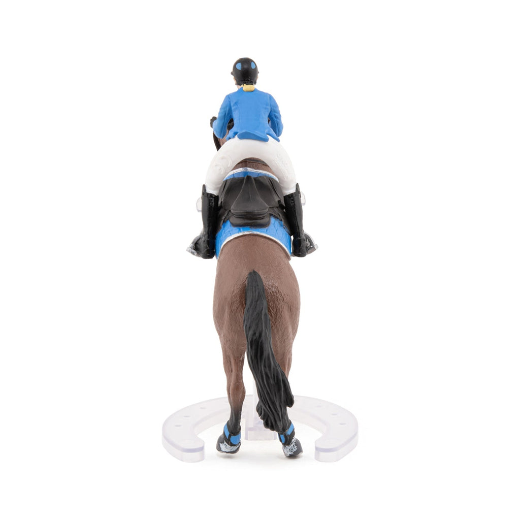 Figurine Cheval de saut d'obstacle et sa cavalière Papo - cheval