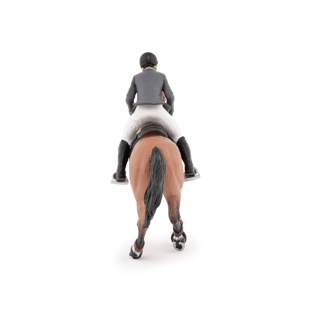 Figurine Cheval de concours et son cavalier Papo - cheval