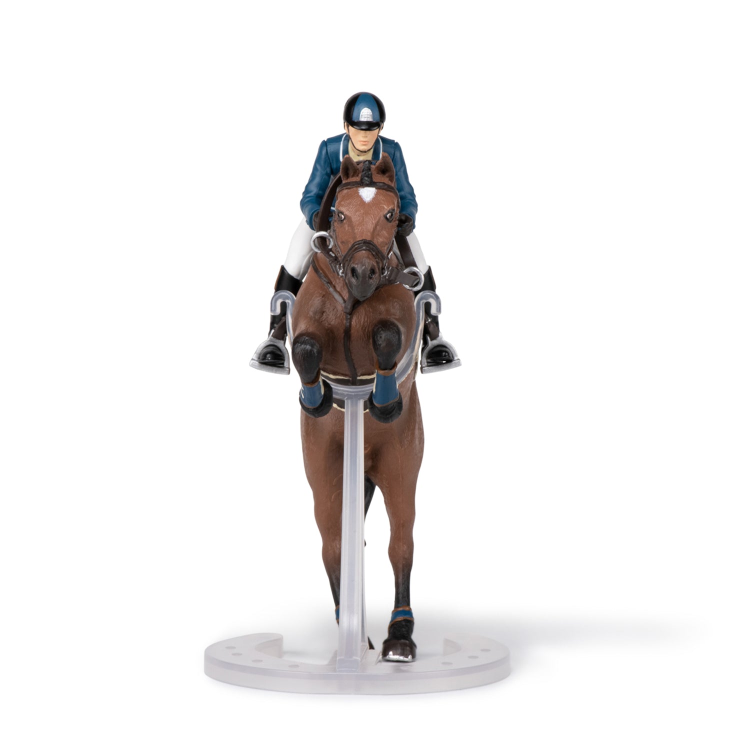 Figurine Cheval de saut d'obstacle et son cavalier Papo - cheval