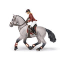 Figurine Cheval de concours et sa cavalière Papo - cheval