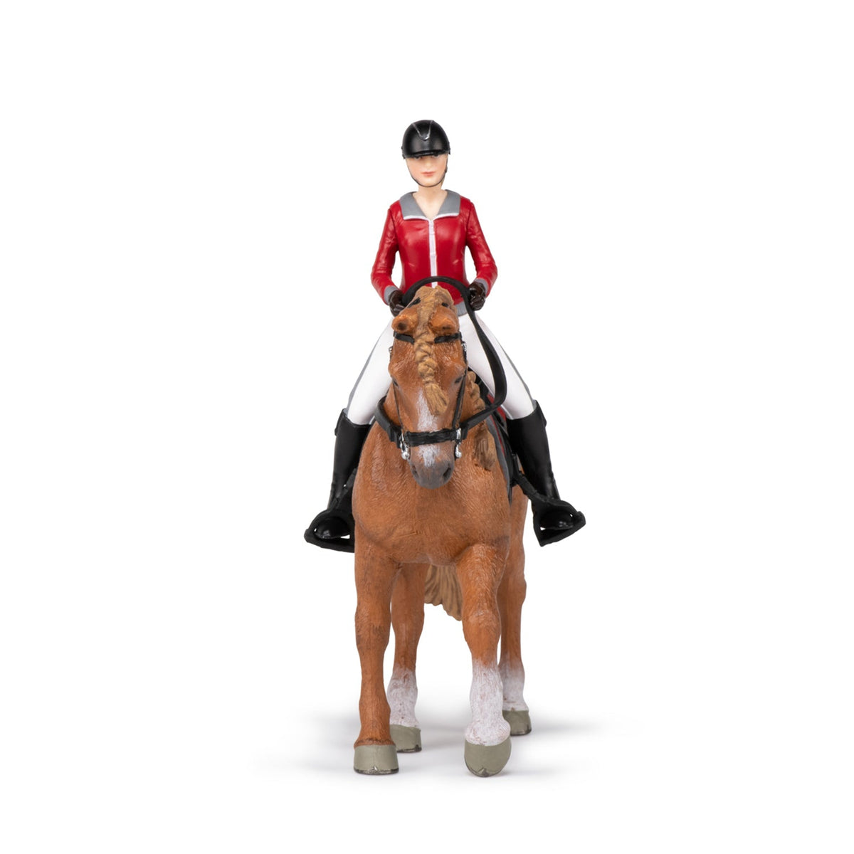 Figurine Cheval de promenade et sa cavalière Papo - cheval