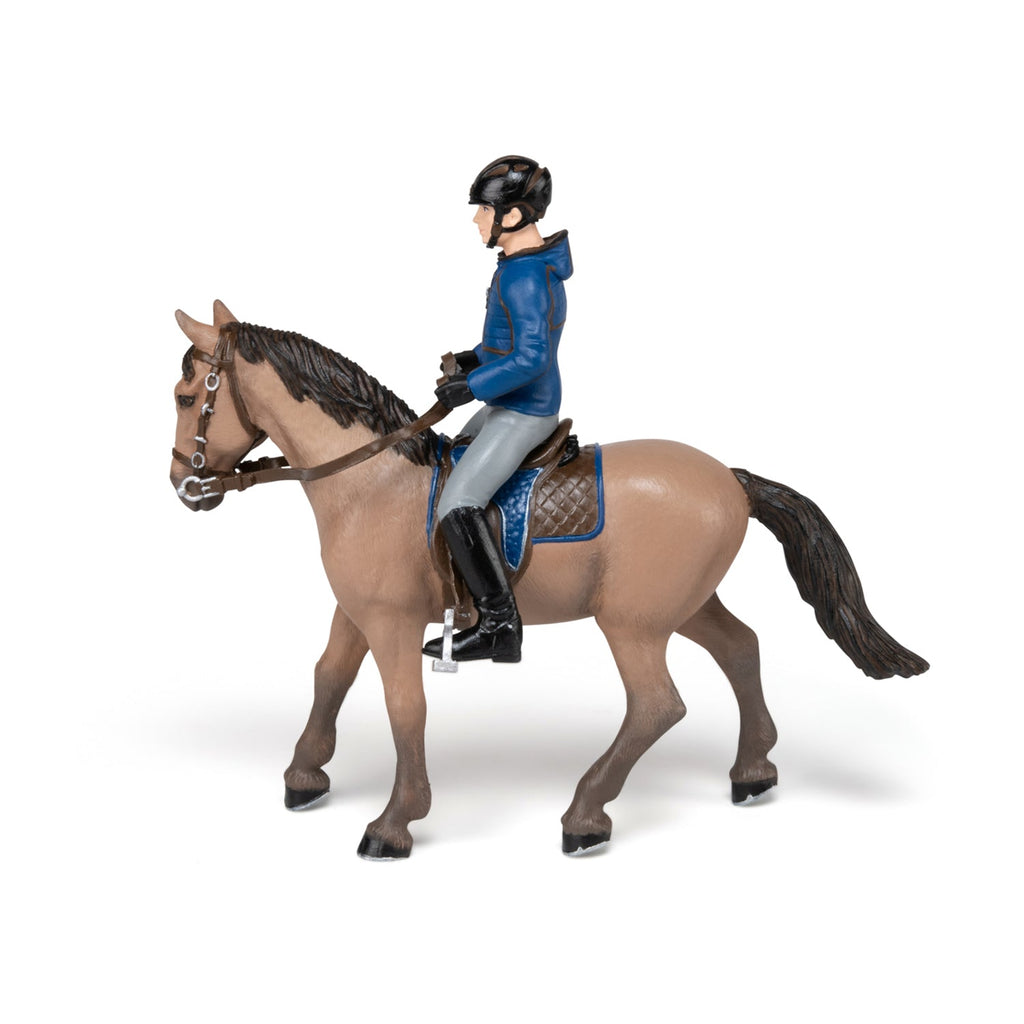 Figurine Cheval de promenade et son cavalier Papo - cheval