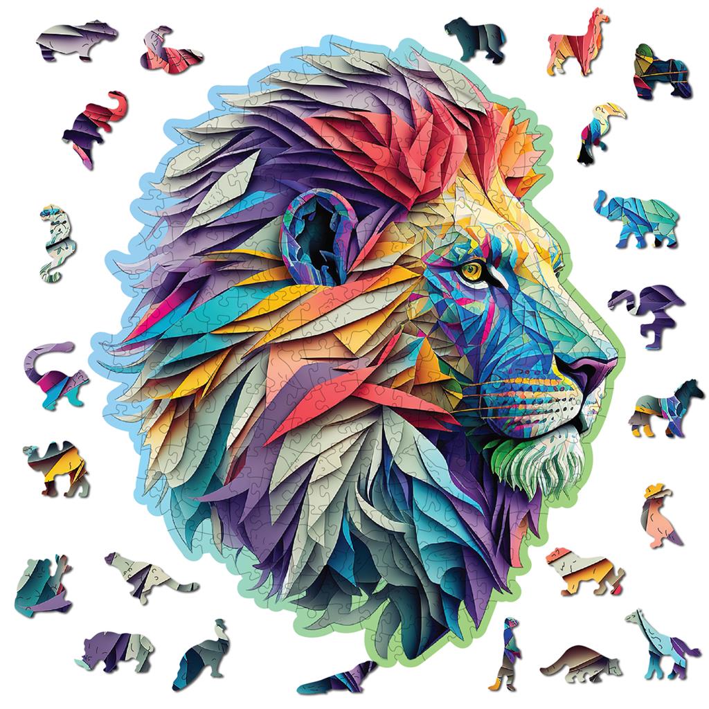 Puzzle Lion moderne Wooden.City - vue assemblée