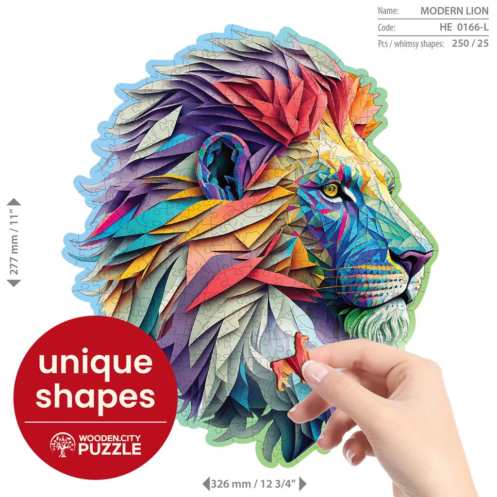 Puzzle Wooden.City Lion moderne 250 pièces - vue 2