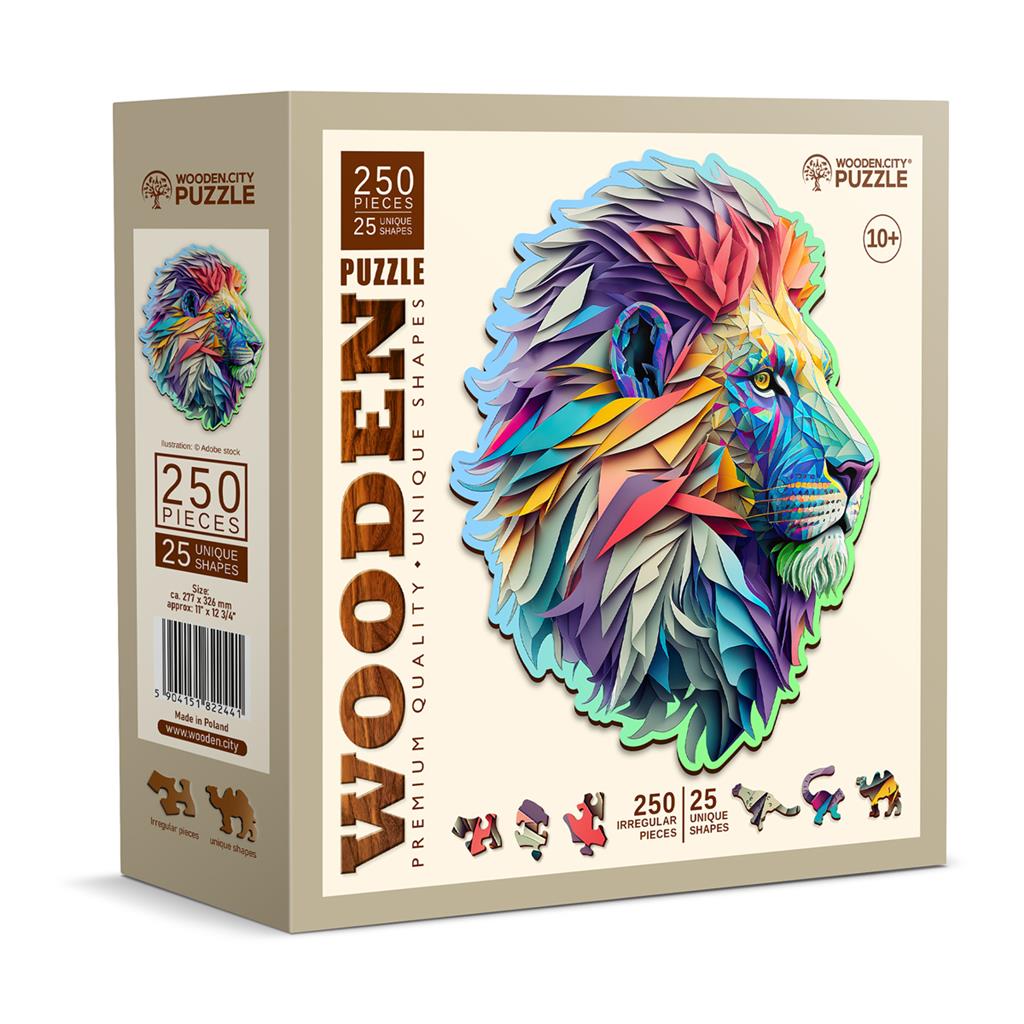 Puzzle Lion moderne 250 pièces - Wooden.City
