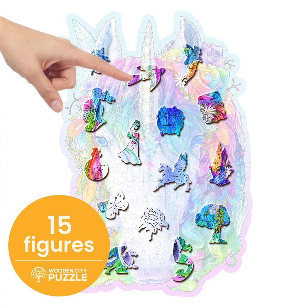 Puzzle Licorne élégante Wooden.City - emballage