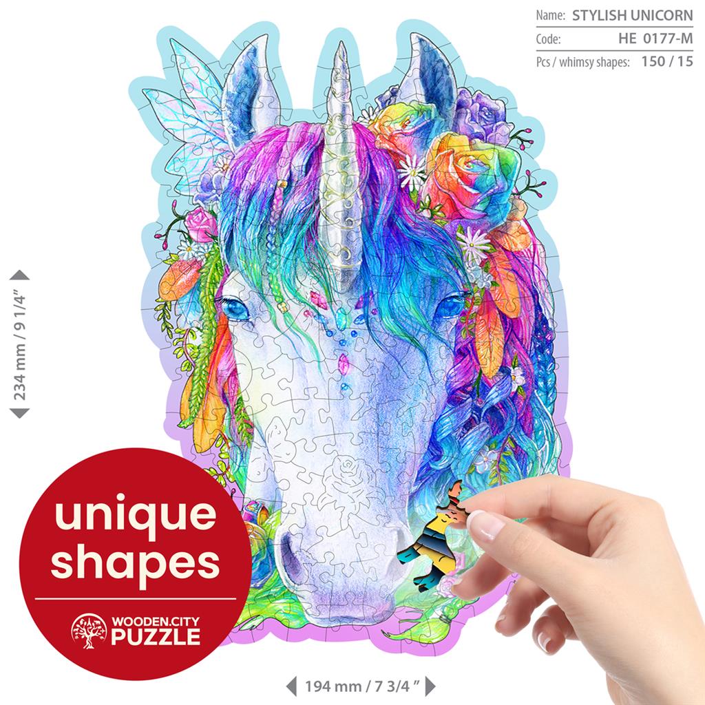 Puzzle Wooden.City Licorne élégante 150 pièces - vue 2